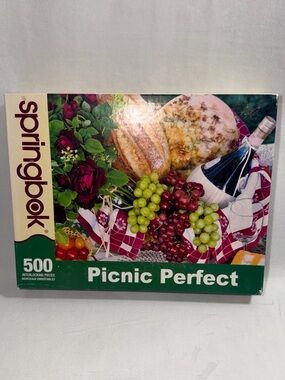 Picnic Perfect 500-Piece Multicolor 2010 Wine Grapes Bread Picnic Puzzle